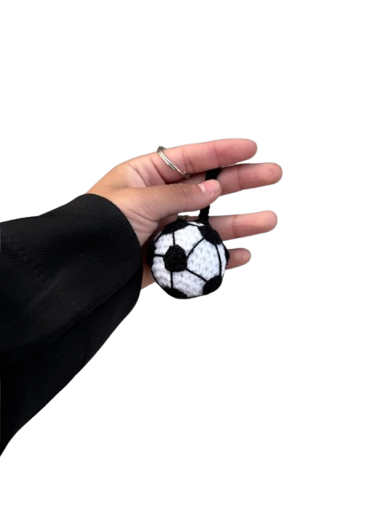 Football crochet Keyring