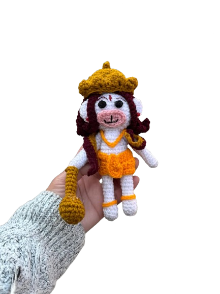 Hanuman Crochet Keyring