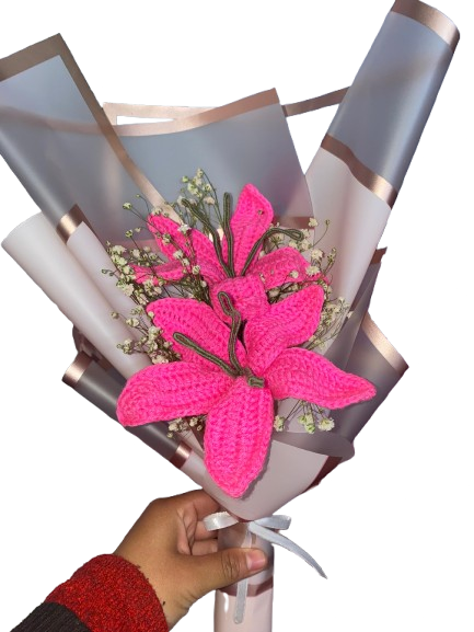 Lilly Crochet Flower Bouquet